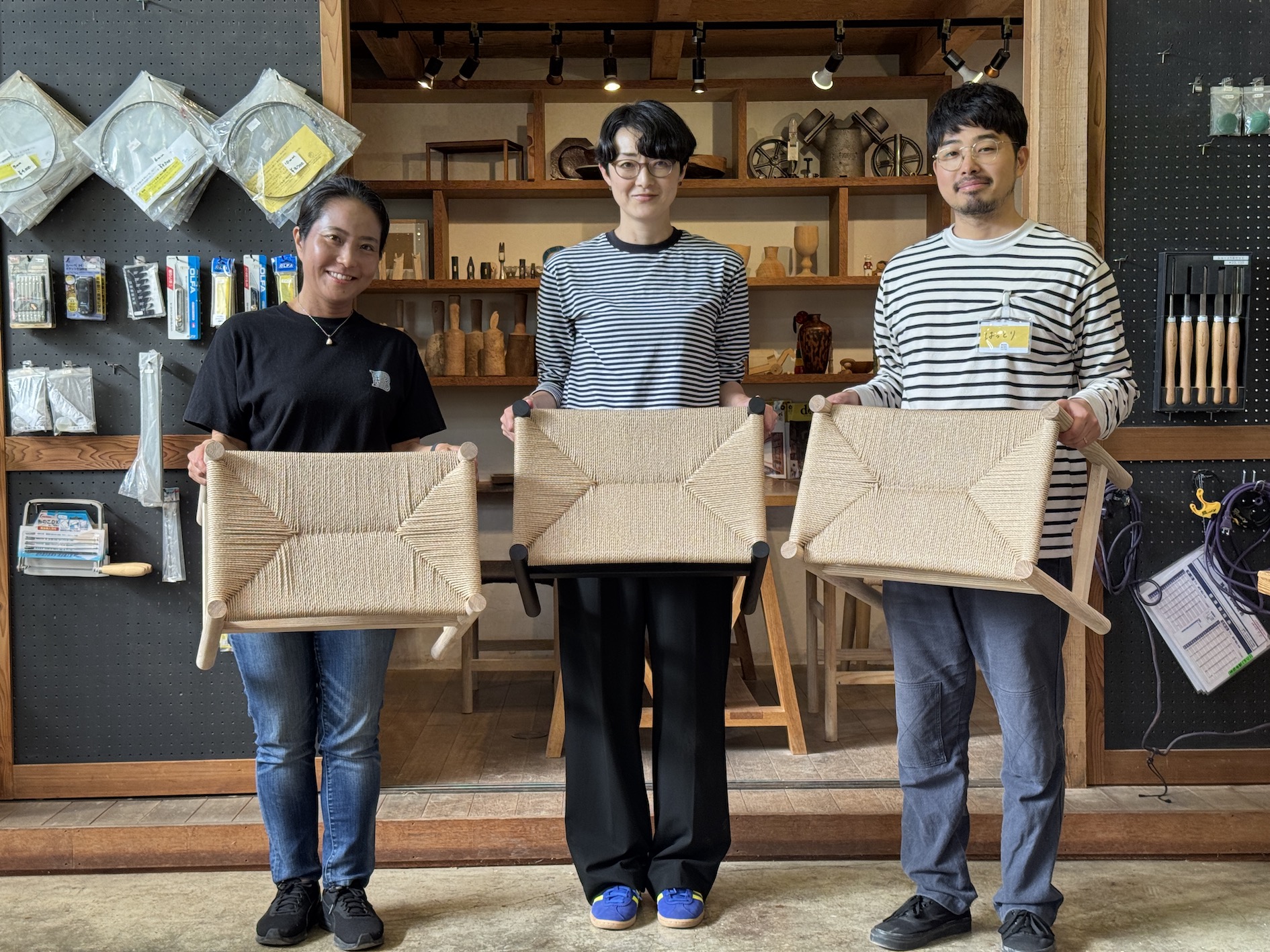 編み上げた後の充実感でてますっ